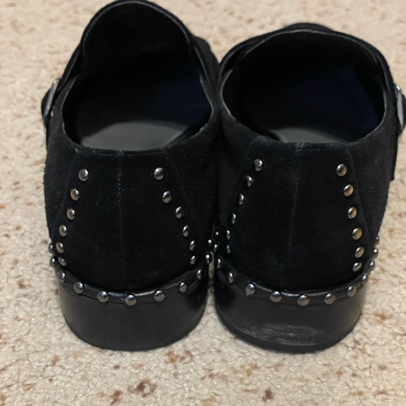 Black Suede Studded Loafers - Picture 7 of 7